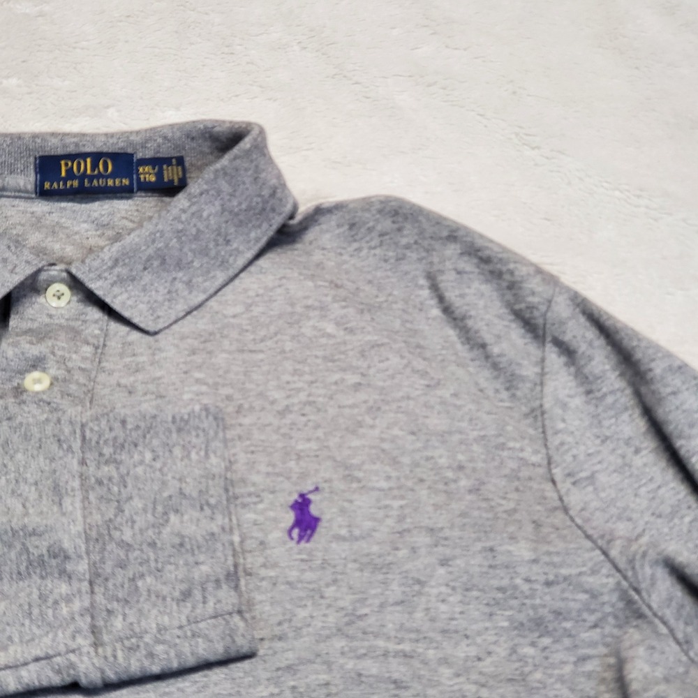 Polo Ralph Lauren Gray Jersey Long Sleeve Polo Men XXL Casual Classic Capsule